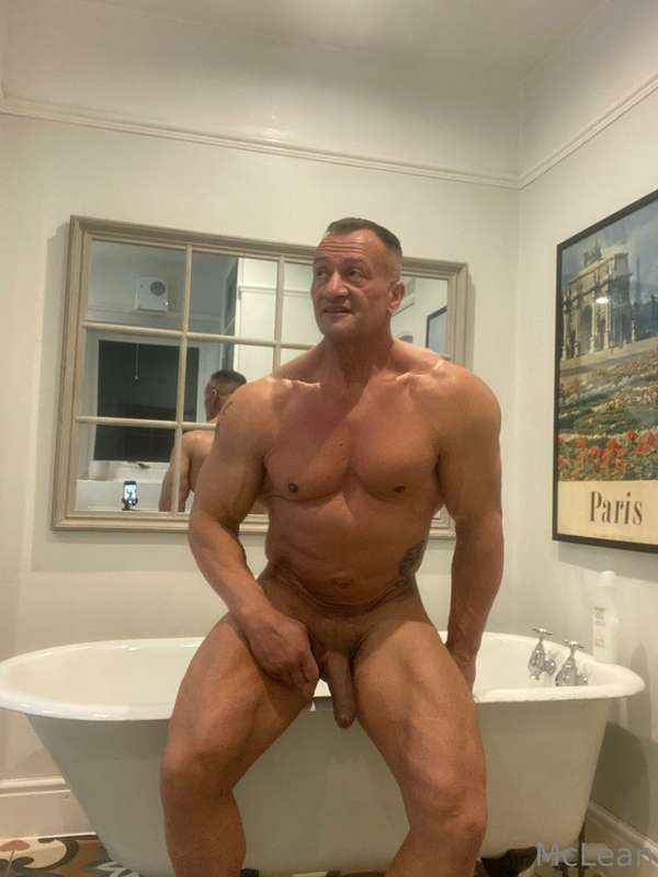 After nearly falling into the bath lol, it was really hot in..