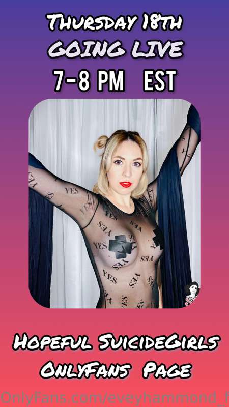 LIVE ALERT!!!!!

i’ll go LIVE today on @hopefulsuicidegirls ..
