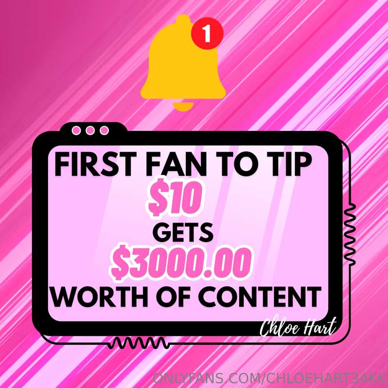 ## 🆘 FASTEST FAN WINS 🆘
*Tip $10 for $3000 worth of content*