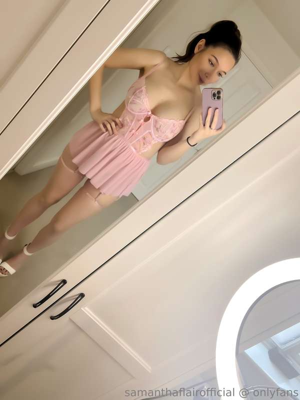 Pink lingerie and heels 1 30