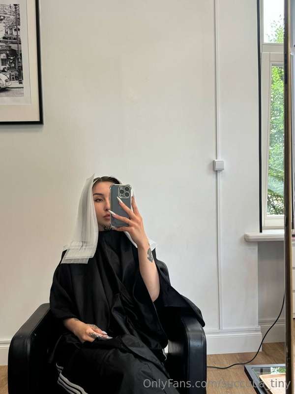 Sitting here in the salon, letting someone else work their m..