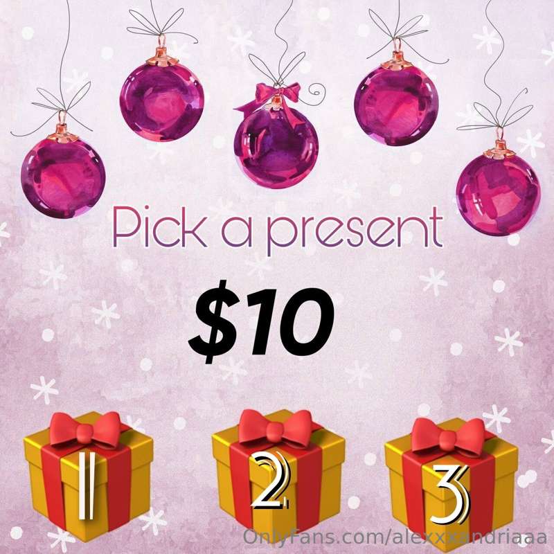 ✨ *Pick a present!* ✨

Christmas is right around the corner,..