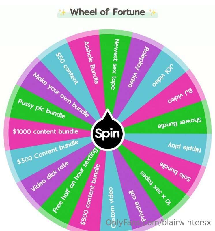🎡✨ BLAIR'S LUCKY WHEEL SPIN ✨🎡Do you want to see how lucky y.. 1