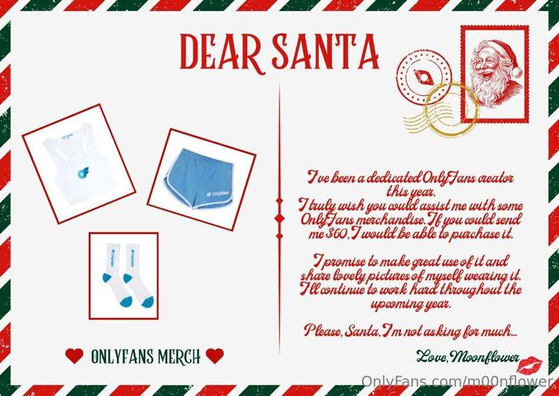 Dear Santa,I've been a dedicated OnlyFans creator this year...
