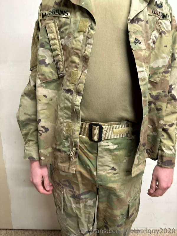 The private doing a little stripping down to his military br.. 11