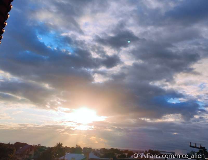 Sun escaping the clouds