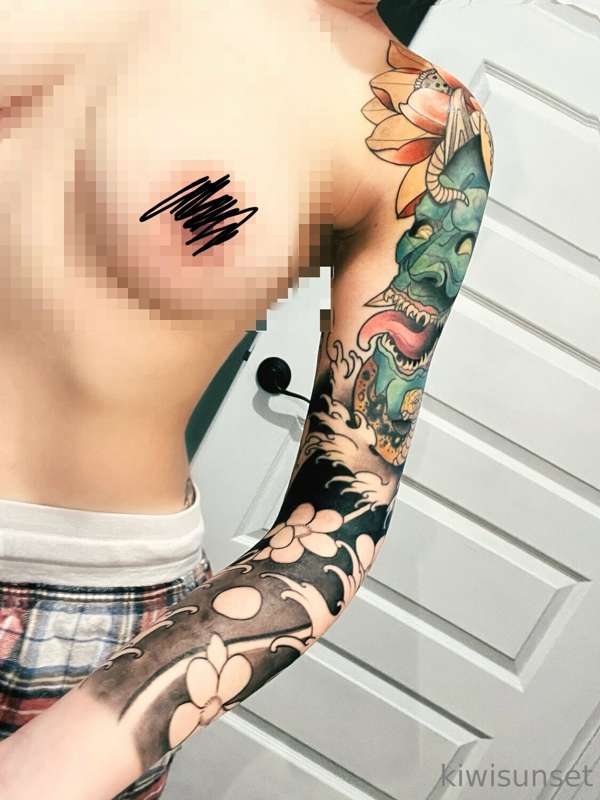finished a big portion of my sleeve the other day and i am D..