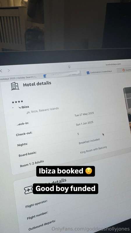 Ibiza booked by one of my simps 😂 I’ll allow another pay 🐷 t..