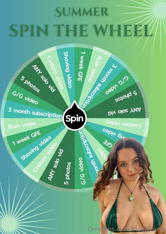 🎰🌴 Summer Edition Spin the Wheel game! 🎰🌴1 spin: $102 spins:..