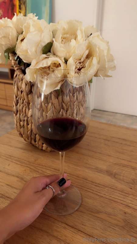 A glass of red wine in the evening, and I'm ready to kicksta..