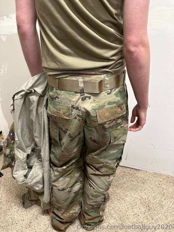 The private doing a little stripping down to his military br.. 20