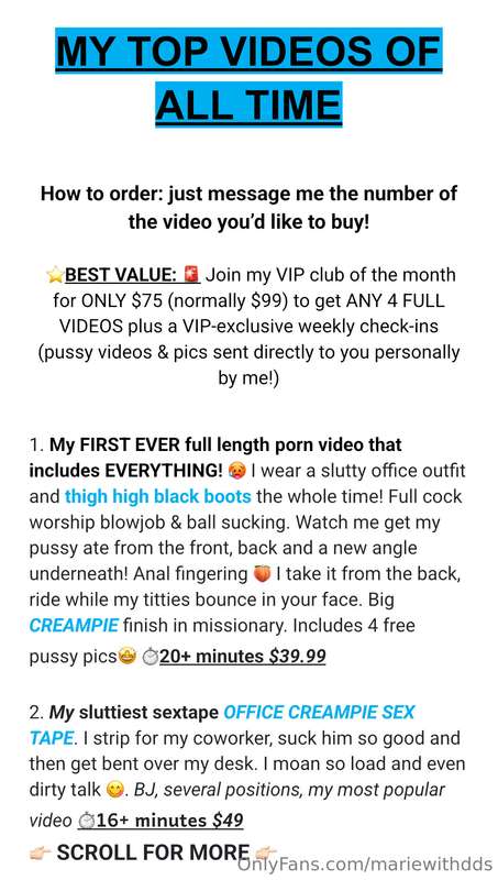 FREE brand new, in-office video with any tip menu purchase +.. 3