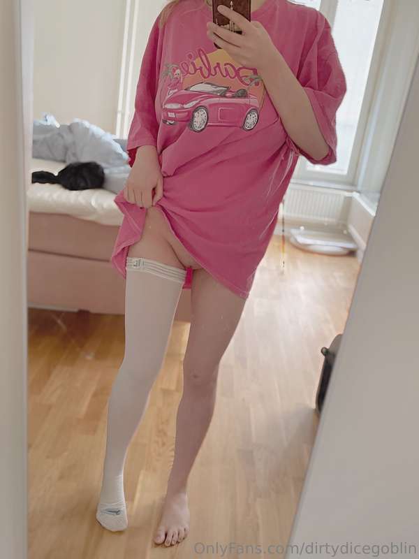 Feeling comfy and cute in just my Barbie tshirt  4