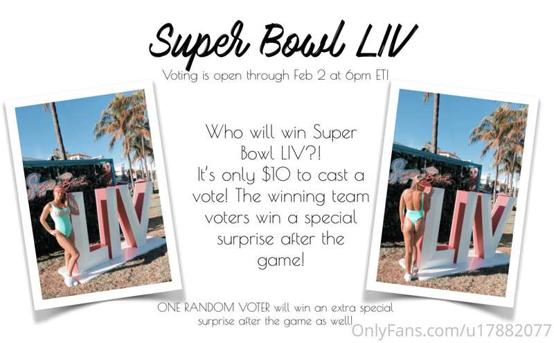 🏈 VOTING for SUPER BOWL LIV winning team is open NOW and run..