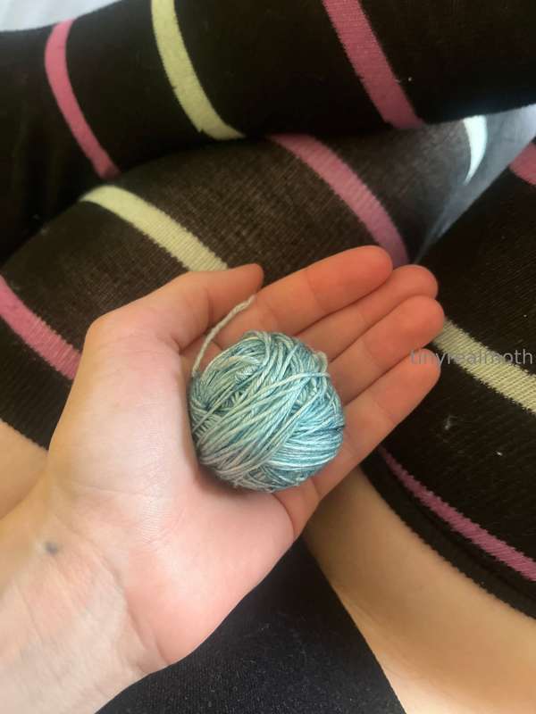 That entire skein ended up to be this size…. I’m furious