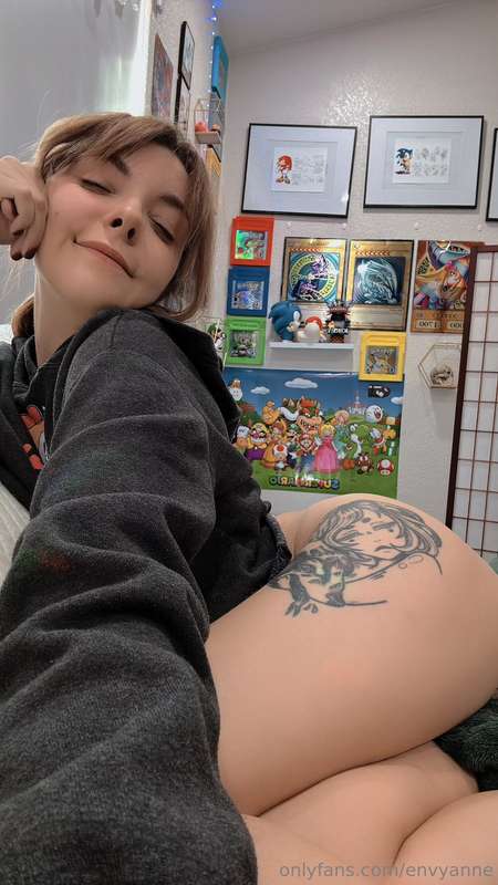 Backshots in front of the gaming wall sounds like a blast, d.. 1