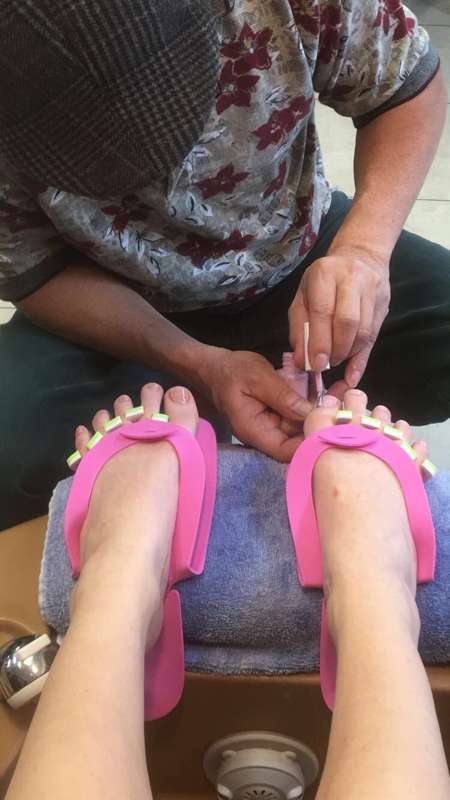 BTS of our perfect feet being pampered 