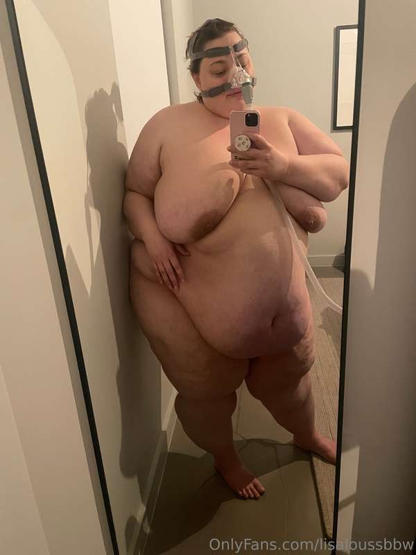 While putting my CPAP mask on I noticed a full length mirror.. 1