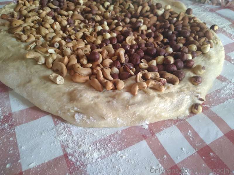 El bollo duplicó el volumen ahora mira cómo agregar los frut.. 13