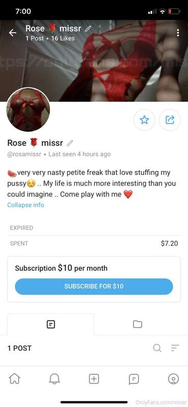 this account (https://onlyfans.com/rosamissr) is not me. if ..