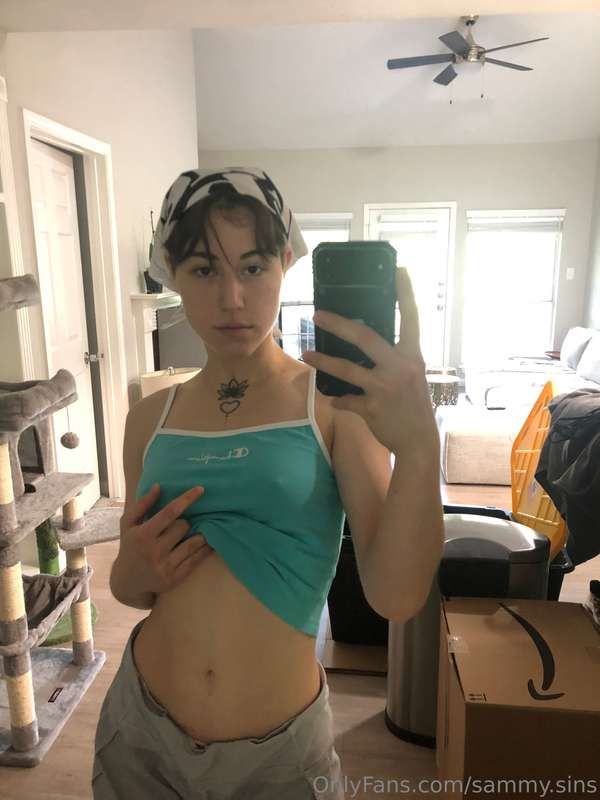 Nipples poking thru my tiny top Looking cute but I’ve had a .. 14