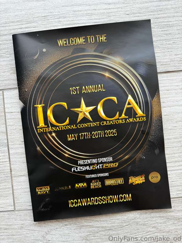 By the way here is the program for the ICCA’s just so you gu..
