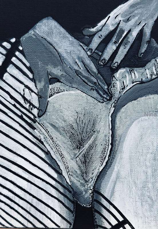 See-through panties . 