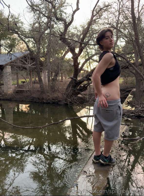 took my tits out for a walk in the park 1