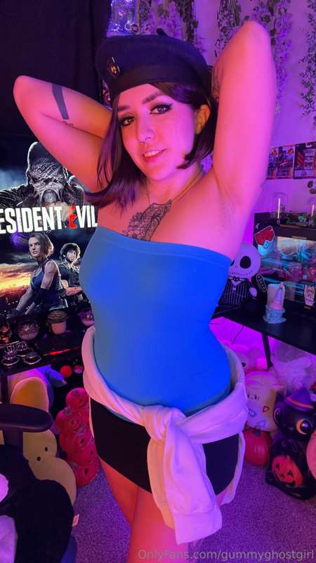 Jill Valentine cosplay! 💙 I give you some head and stroke yo.. 11