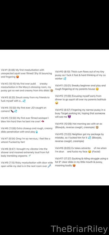 ***💦 VIDEO MENU 💦*** **Videos 1-128** Swipe to the end for v.. 21