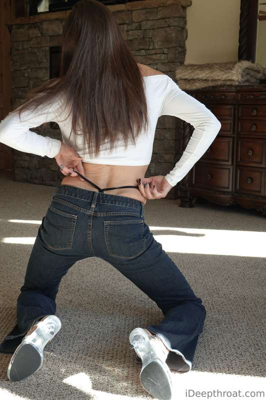 This is a special request. Jeans with the thong. 

I remembe.. 5