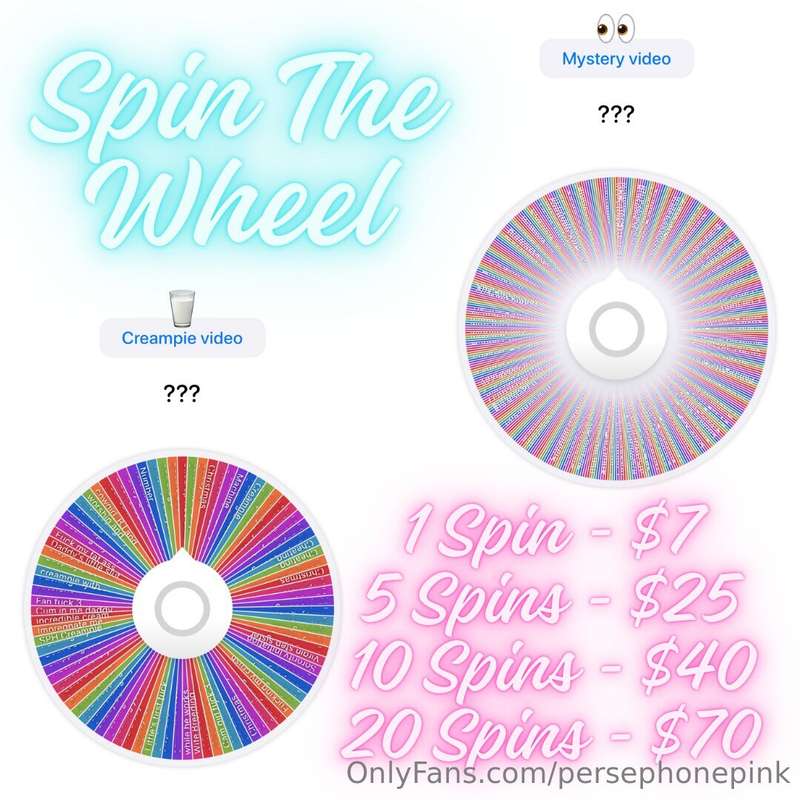 ✨ Spin the Wheel ✨ (New lower price)1 spin - $75 spins - $25..
