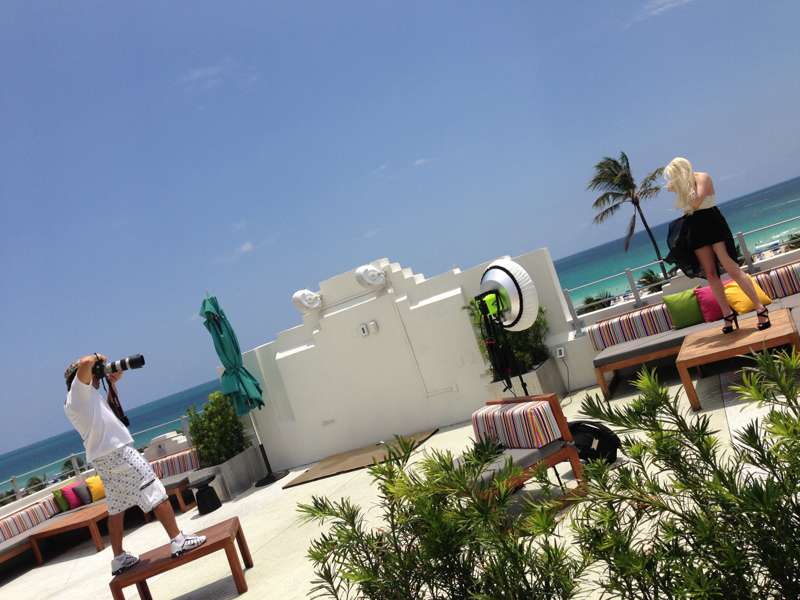 Behind the scenes of a Shoot on a roof top in Miami 6