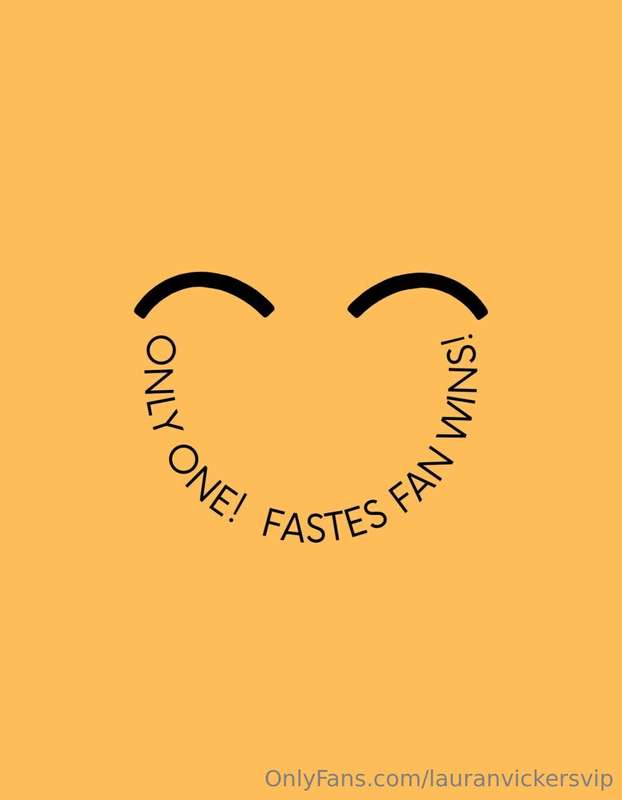 ☝🏼 ONLY ONE! ☝🏼FASTEST FAN WINS! 🤩 First Fan to fill this Ca..