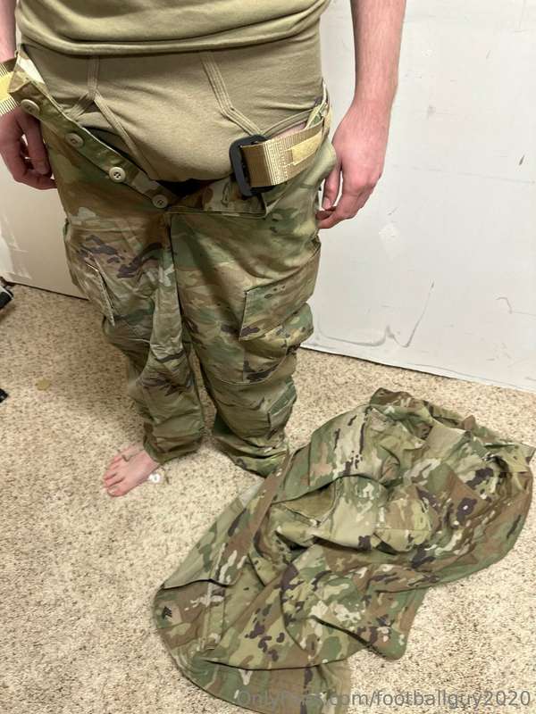 The private doing a little stripping down to his military br.. 27