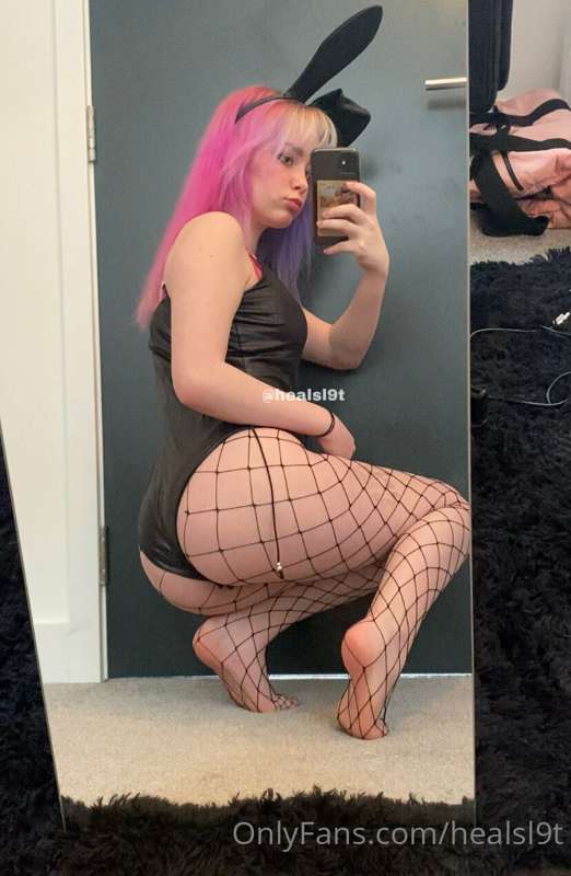 More bunny girl photos & a video of me squishing a toy inbet.. 15