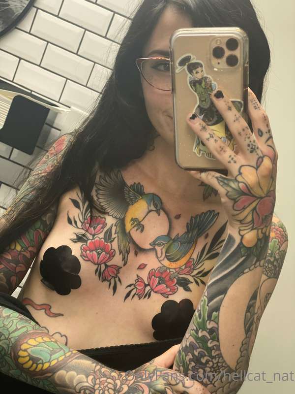Finished my chest tattoo today 🥹 I can’t wait to take some n..