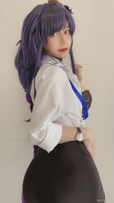 Co-worker Ei loves to tease you 😈 The seethrough skirt, unbu..