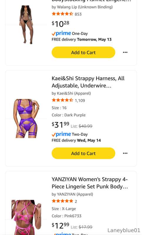 New lingerie and cosplays added to my wishlist🙈 send me one ..