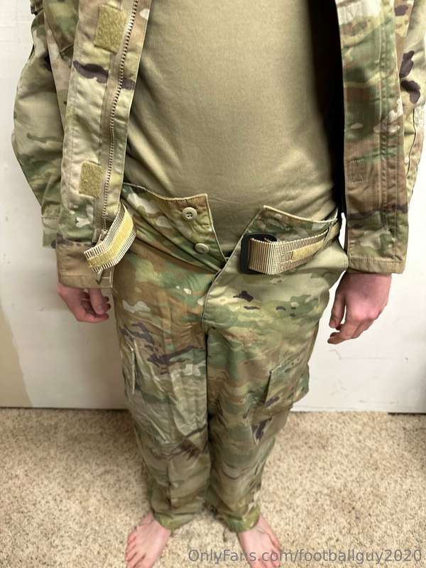 The private doing a little stripping down to his military br.. 24