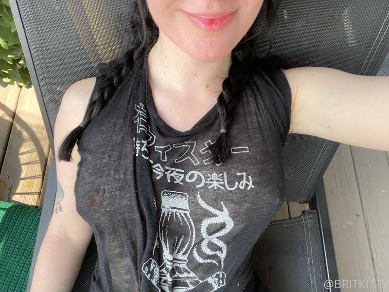 i got really excited showing off my nipples :3 swipe for mor.. 4
