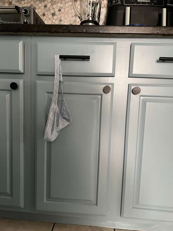 I always leave my dirty panties around the house to remind J.. 2