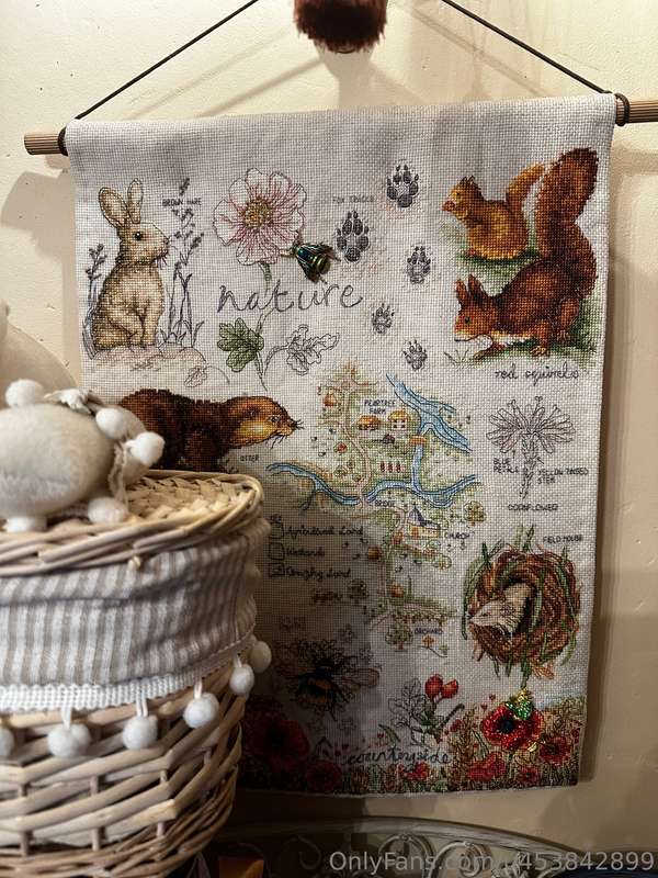 My mom creates the most beautiful decorations for our home, .. 1