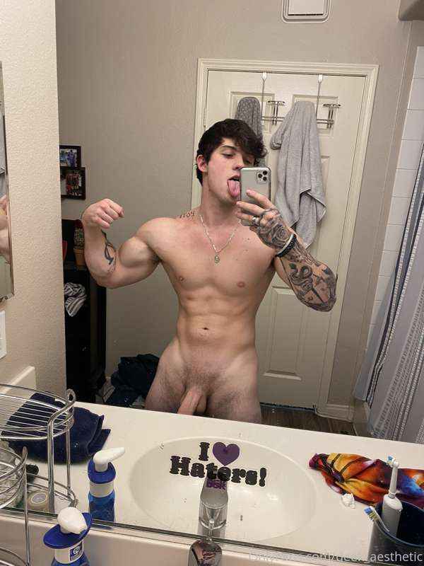 Stroking it.... good thing I got a video coming for you soon.. 2
