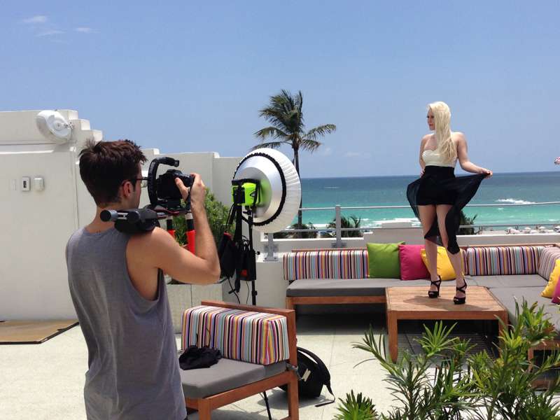 Behind the scenes of a Shoot on a roof top in Miami 3
