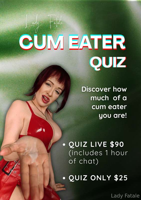 CUM EATER QUIZ 😋💦📝 Want to know yourself more as a cum eater..