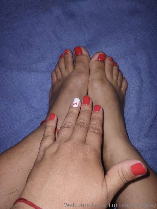 Pedicure and hands 🎈🍎♥️