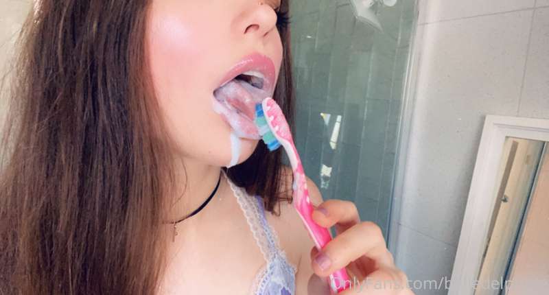 Making my mouth nice and clean so I can kneel down and be pu.. 10