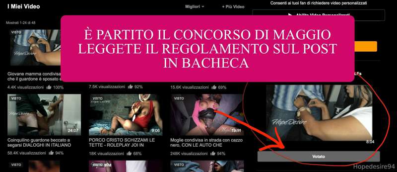 Allora lo stiamo facendo questo concorso di Maggio? 
Si poss..