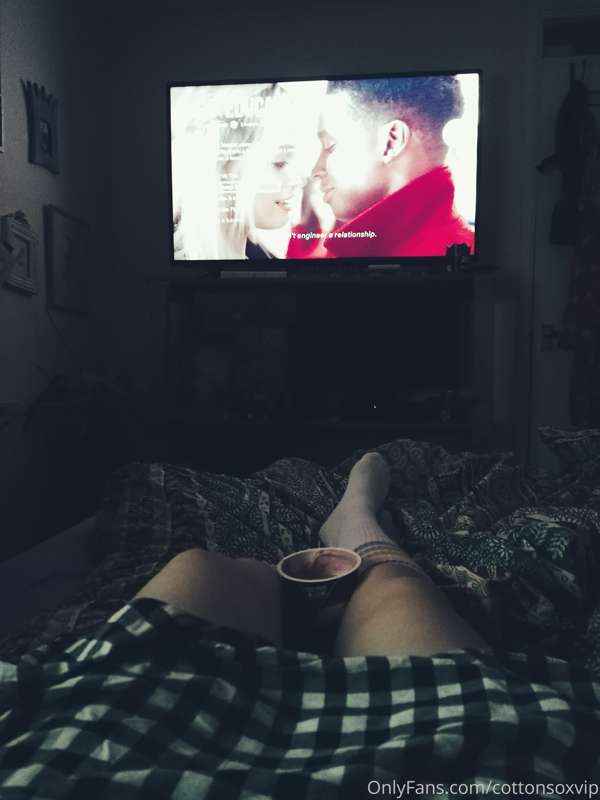 I have cherry yoghurt and Sex Education on Netflix. Absolute..
